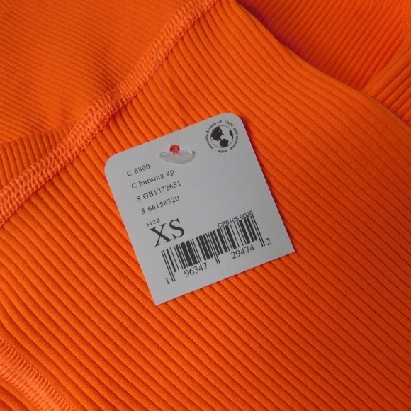 NWT!! FREE PEOPLE FP Movement Free Throw Shorts Burning Up Orange X-Small - Picture 13 of 16